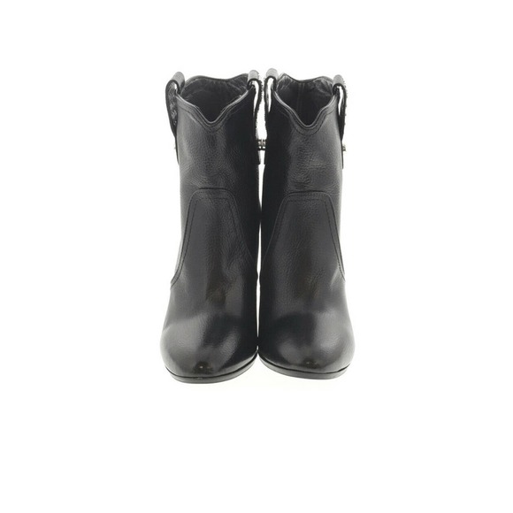 Napoleoni Italian Ankle Boot Block Heel Size 38/7 New Black - Picture 2 of 4